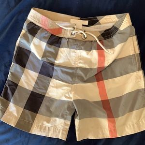 Little boys then take Burberry swimming trunks, size 6 youth